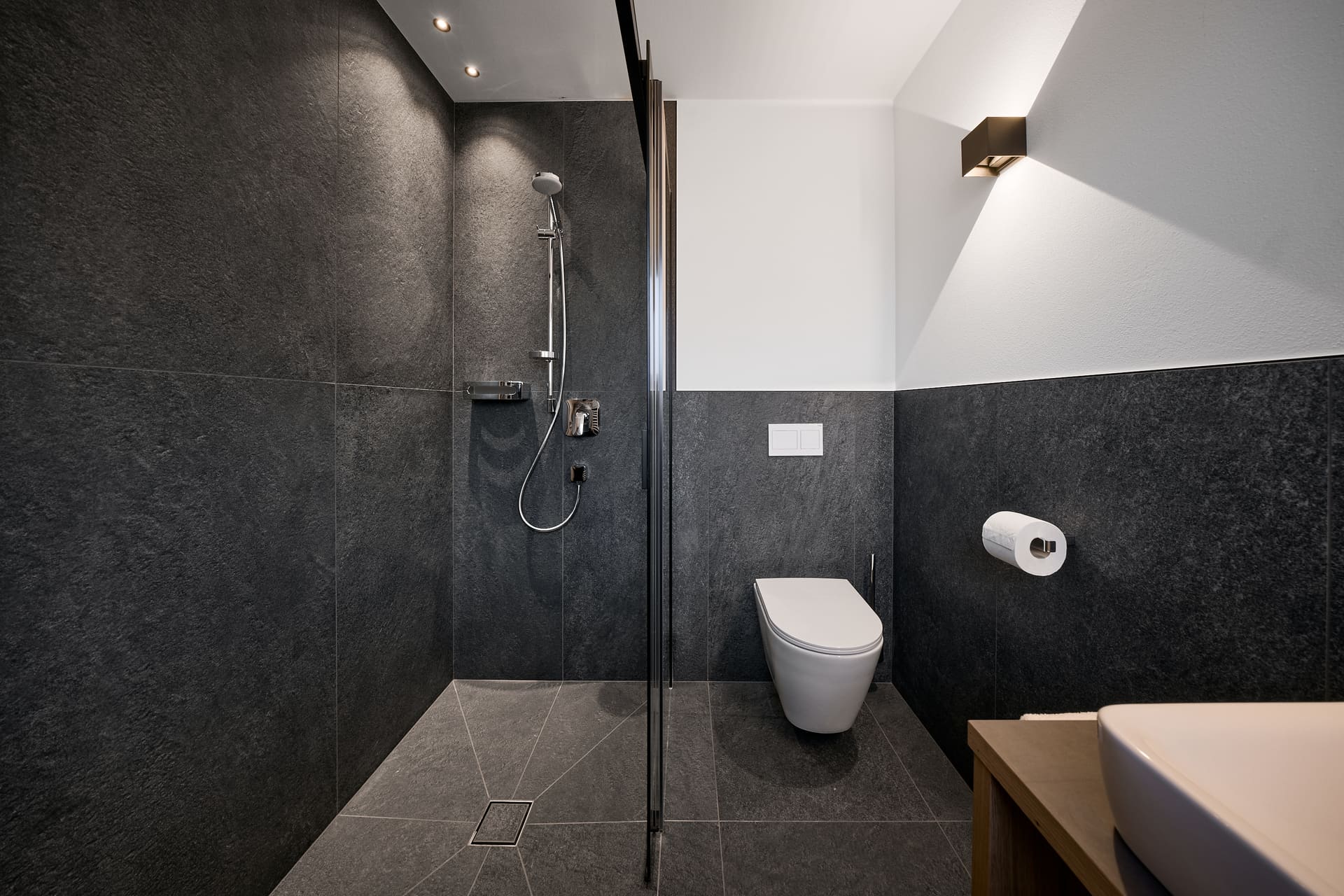 Badezimmer im Hotel in Gufidaun im Eisacktal