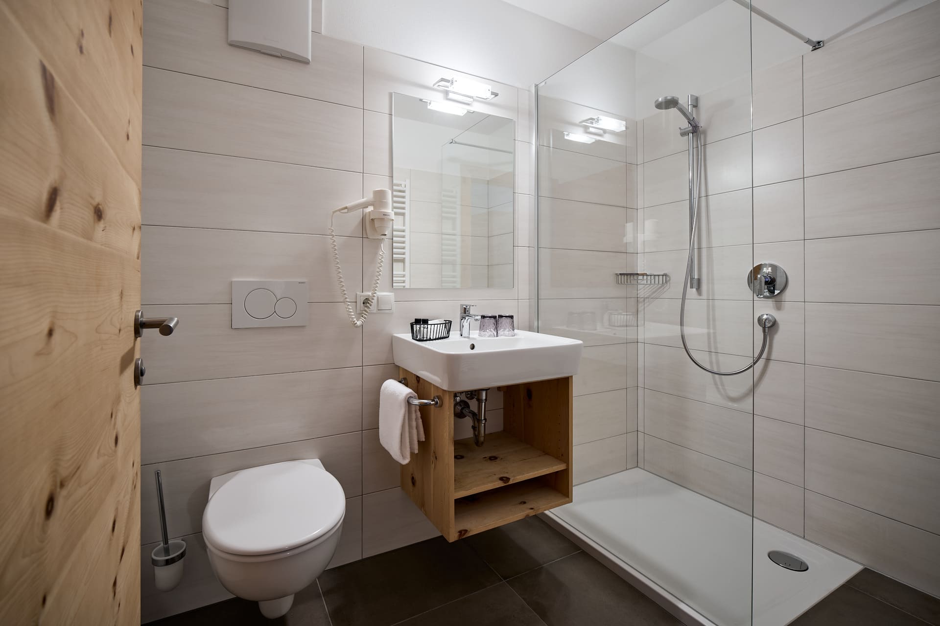 Badezimmer im Hotel in Gufidaun